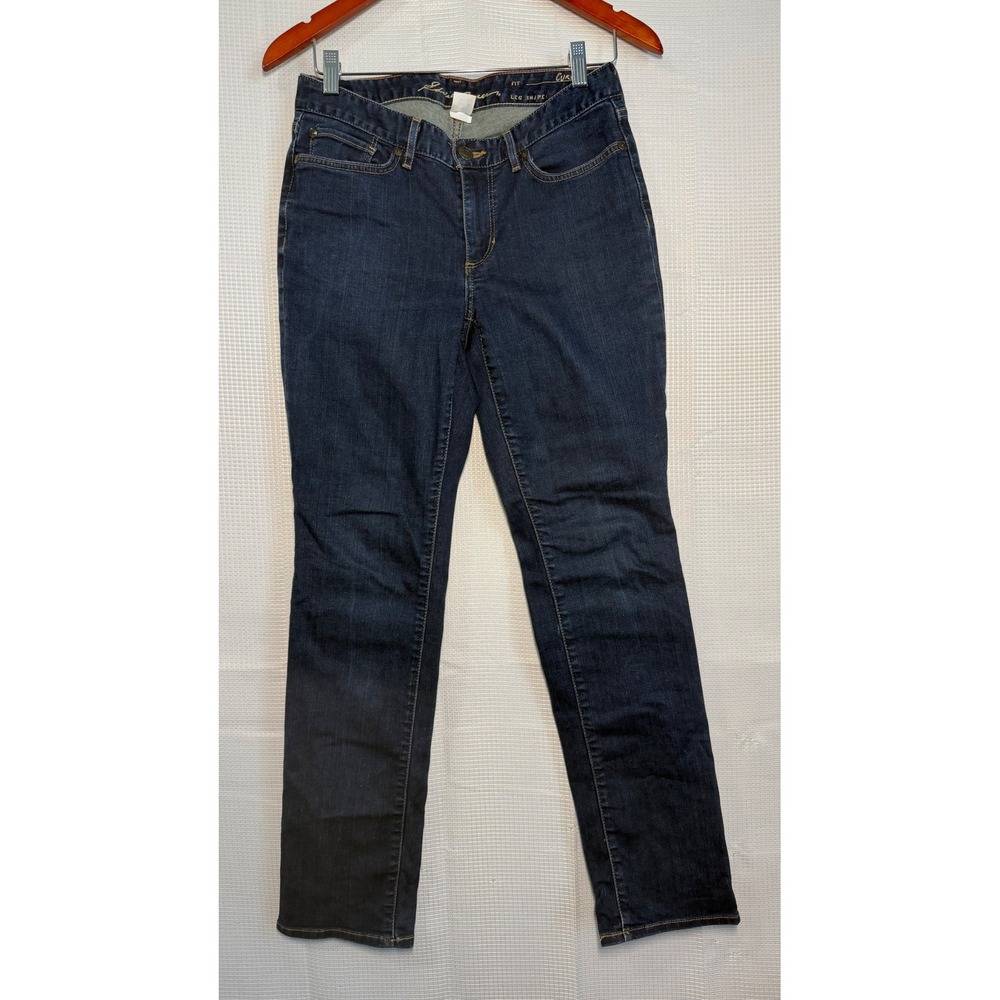 Eddie Bauer Jeans Womens 6 Dark Wash Denim Curvy Fit Straight Leg Casual